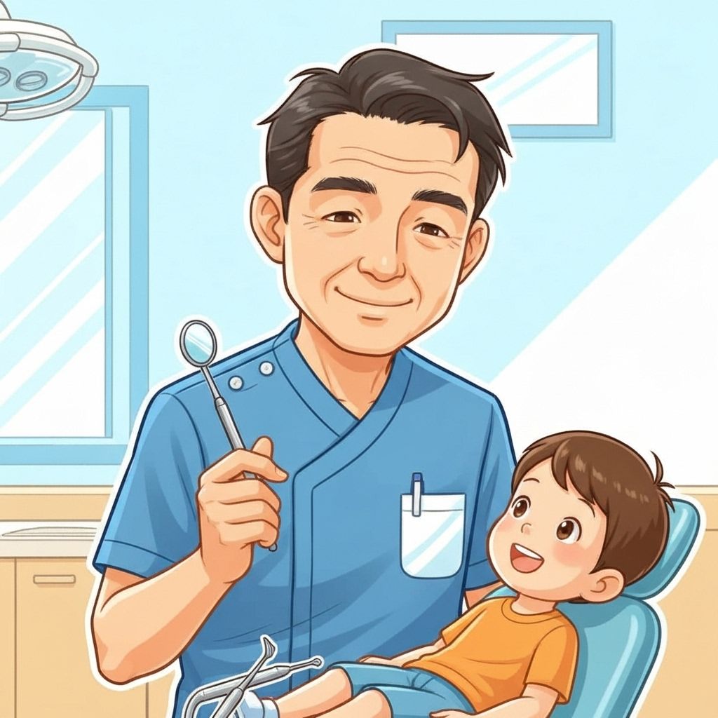 Friendly dentist illustration